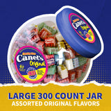 Canel’s Assorted Chewing Gum, 4 Piece Packs in Original Flavors, for Parties and Sharing, 300 Count Jar (Pack of 1)