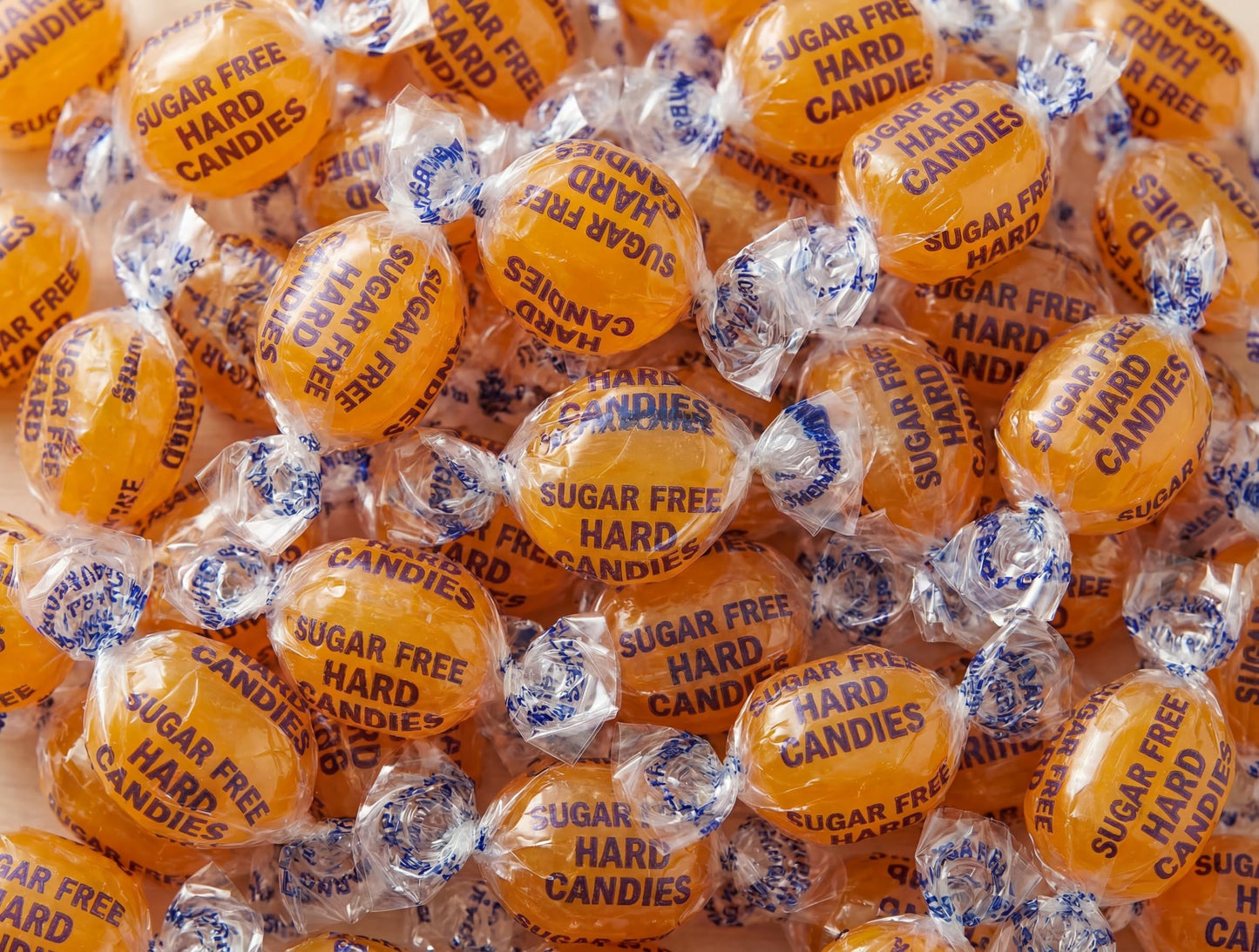 Sugar Free Butterscotch Hard Candy 50 Pieces - Creamy Butterscotch Flavor, Individually Wrapped Bulk Sweet Treat for Dishes Offices and Bowls