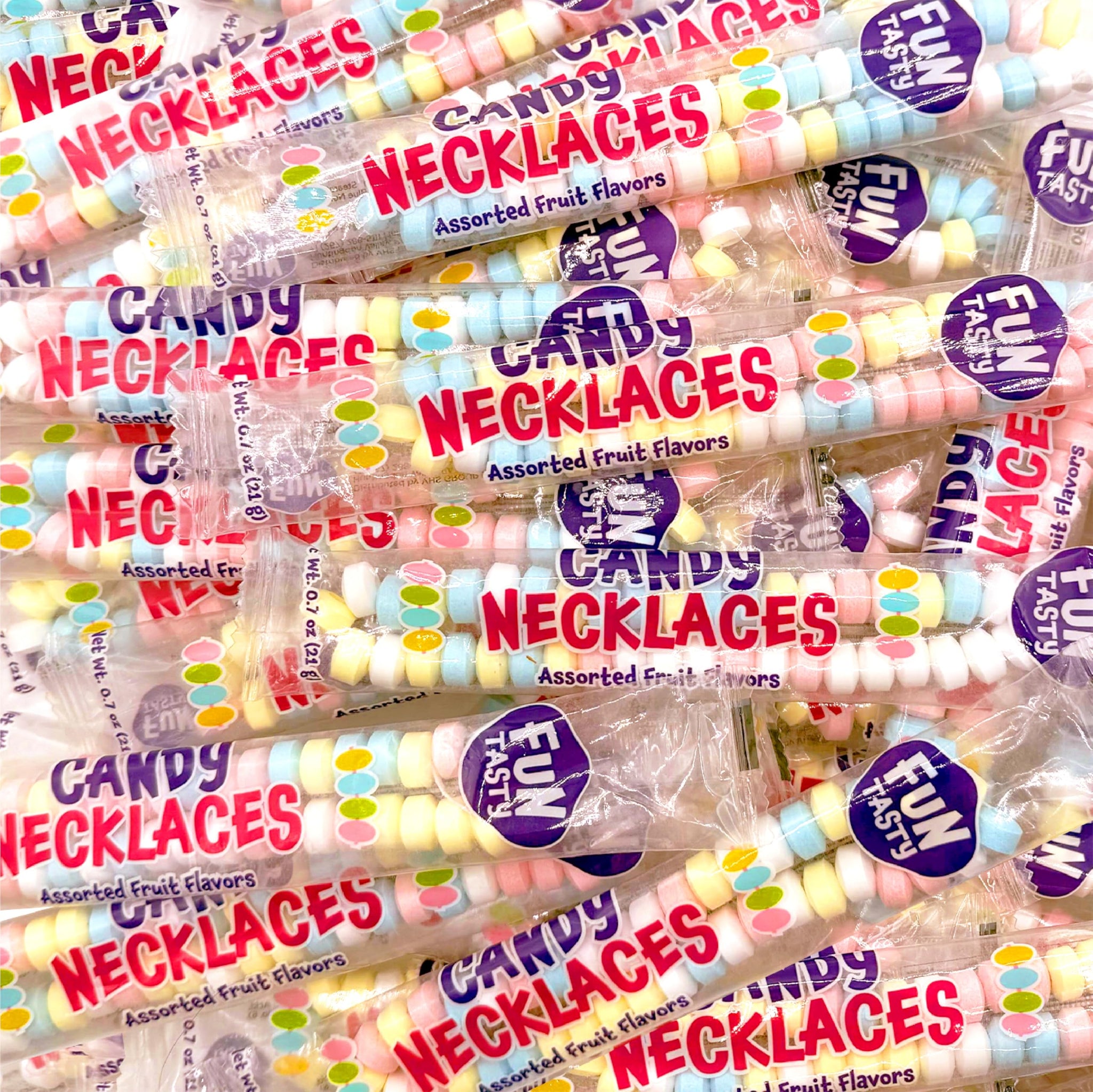 Candy Necklaces - 28 Count - Bulk Candy Individually Wrapped - Candy for Goodie Bags, Party Favors, Classroom Rewards, Birthday Celebrations & Fun