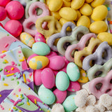 Easter Snack Board Gift Tray - Chocolate & Sweet Treat Assortment in Reusable Wooden Box - Spring Dessert Grazing Gift for Families, Brunch & Hosting