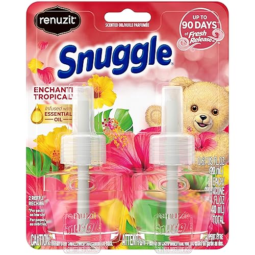 Renuzit Snuggle Scented Oil Refill for Plugin Air Fresheners, Enchanting Tropical, 0.67 Fl Oz each, 2 Count (Pack of 1)