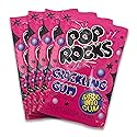 UpTop Treats Crackling Gum POP ROCKS® Candy | Includes 4 Individual Packs of Traditional Bubble Gum Flavor Mini Rock Popping Candies that Turn into