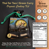 Verve CULTURE Thai for Two Cooking Kit | USDA-Organic Green Curry Cooking Kit | Authentic Thai Cuisine | Unique Cooking Gift Set | Vegan, Gluten-Free