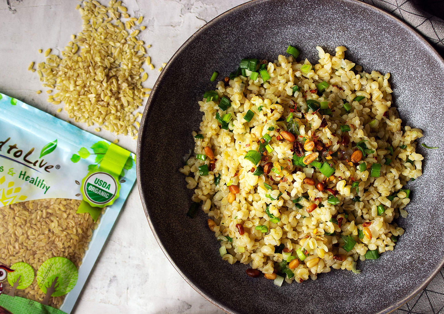 Organic Bulgur Wheat, 8 Ounces - Non-GMO Whole Grain, Parboiled Groats, Kosher Borghul Berries, Bulk Seeds, Coarse, High in Dietary Fiber, Manganese, Magnesium, and Copper.