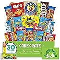St. Patrick's Day Small Snack Box (30 Piece Variety Gift Basket Care Package) Chips, Candy, Peanuts, Popcorn, Cookies, Gummy Snacks, Chocolates & More