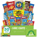 St. Patrick's Day Small Snack Box (30 Piece Variety Gift Basket Care Package) Chips, Candy, Peanuts, Popcorn, Cookies, Gummy Snacks, Chocolates & More