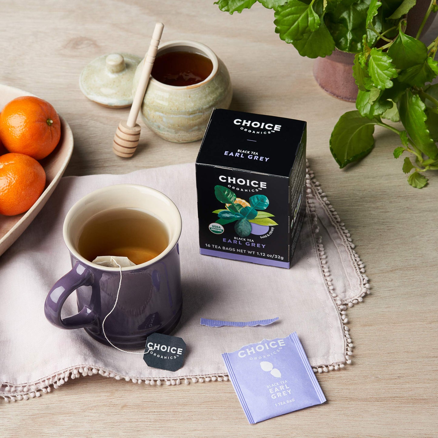 Choice Organic Teas Earl Grey Tea - With Bergamot - Fair Trade - Compostable - Contains Caffeine - 48 Organic Black Tea Bags (Pack of 3)