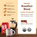 Equal Exchange Organic Whole Bean Coffee, Breakfast Blend, 12-Ounce Bag (Pack of 3)