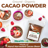 Healthworks Superfoods Organic Cacao Powder - 48 Oz / 3 Lbs - Cocoa Chocolate Substitute - Rich Chocolate Flavour - Sugar-Free, Keto, Vegan & Non-GMO - Peruvian Bean/Nut Origin - Antioxidant Superfood