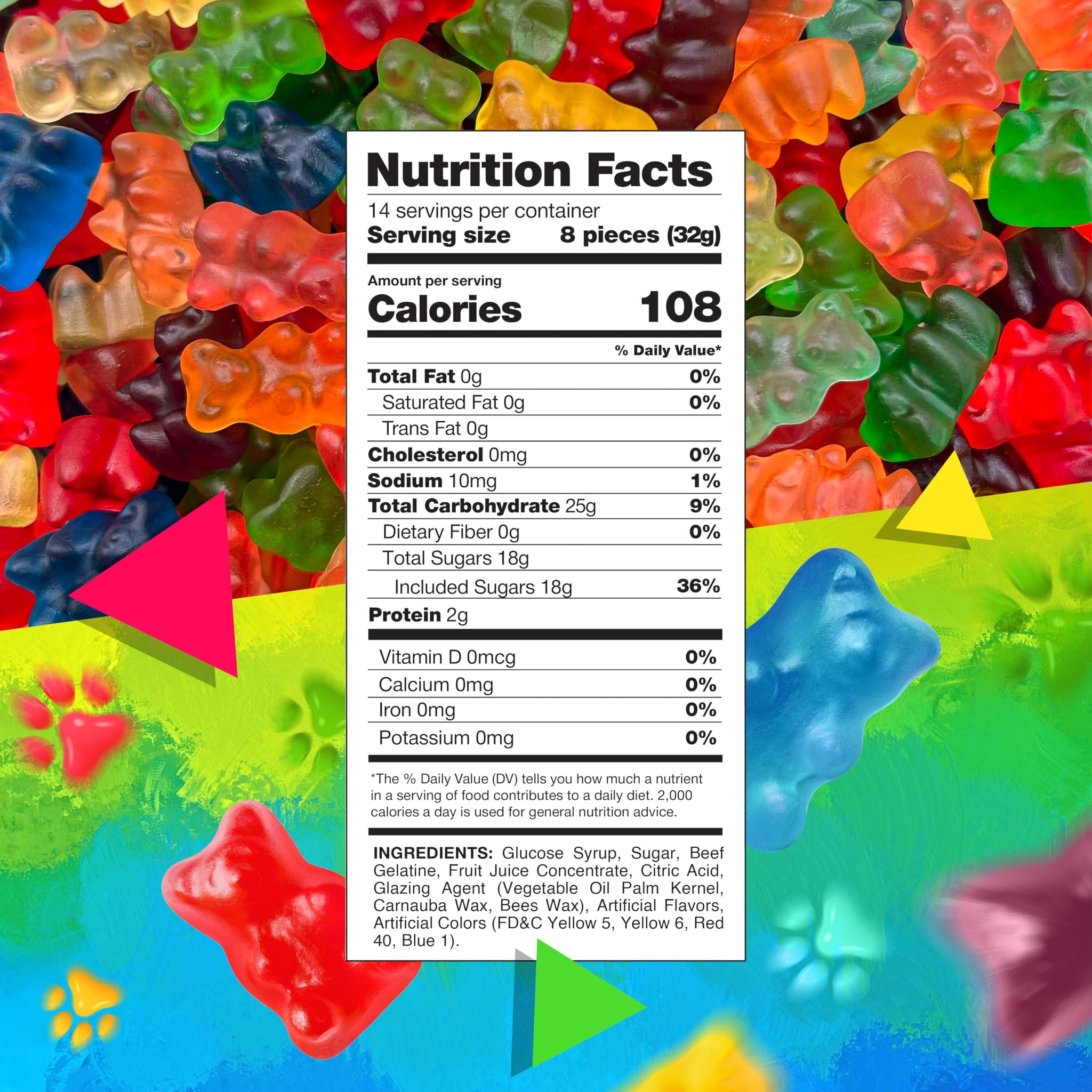 Gummi Bears | 1 Pound Bag | Gummy Candy Bulk | Assorted Fruit Flavored | Gummies Bears | Chewy Candy for Goodie Bags, Gifting, Buffets, and Dessert