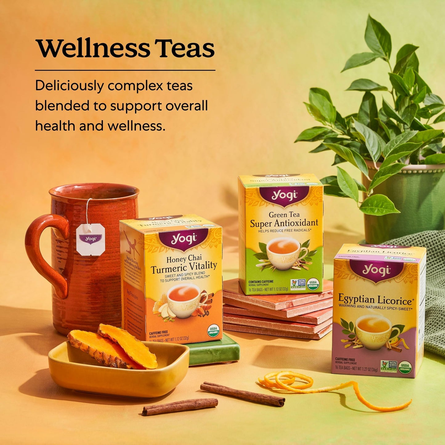Yogi Tea Women's Wellness Variety Pack 4pk - 16 Bags per Pack (4 Packs) - Supports Moon Cycle and Digestion - Includes (2 Boxes Each) of Ginger