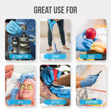SereneLife Nitrile and Vinyl Blend Disposable Industrial Powder & Latex-Free Protective Gloves, Soft and Comfortable, Size Medium, Blue, 1000 Count