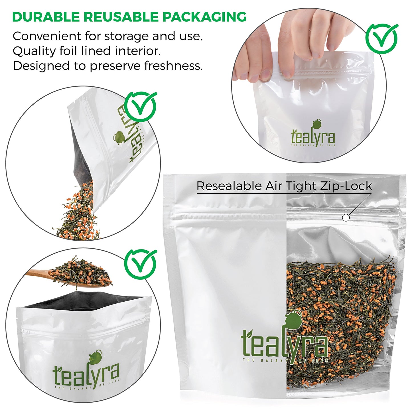 Tealyra - Gen Mai Cha Supreme - Japanese Green Loose Leaf Tea - Genmaicha Tea with Brown Roasted Rice - Caffeine Level Low - 200g (7-ounce)