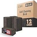 Stock Your Home Grill Cleaning Brick (12 Pack) Heavy Duty Pumice Stone for Flat Tops and Griddles, Blackstone Griddle Cleaner, Non-Scratch Grill Block