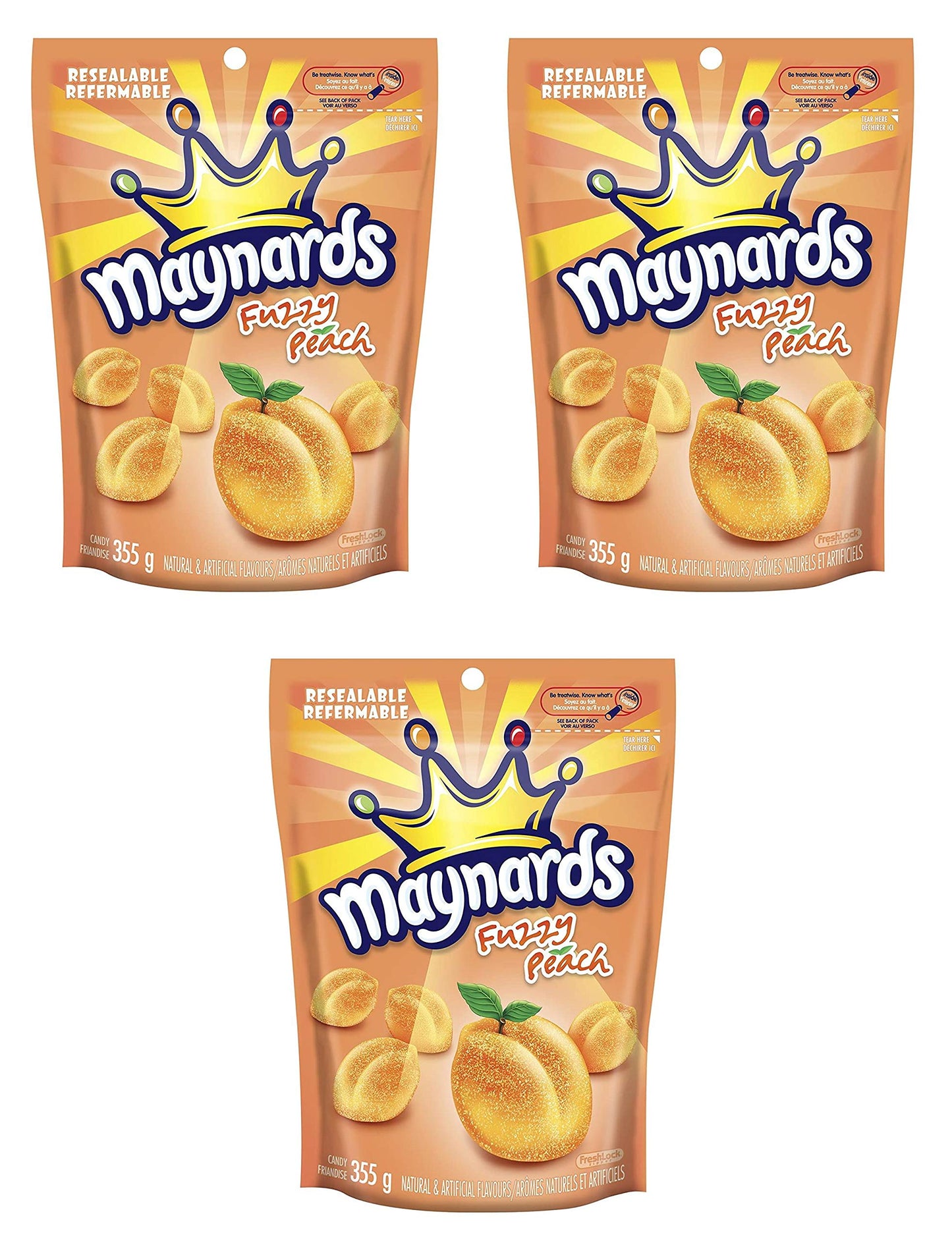 Maynards Fuzzy Peach 355g (12.5oz) Pack of 3