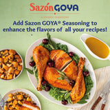 Goya Sazón Seasoning with Coriander & Annatto, Seafood, Pack of 3, 6.33 oz
