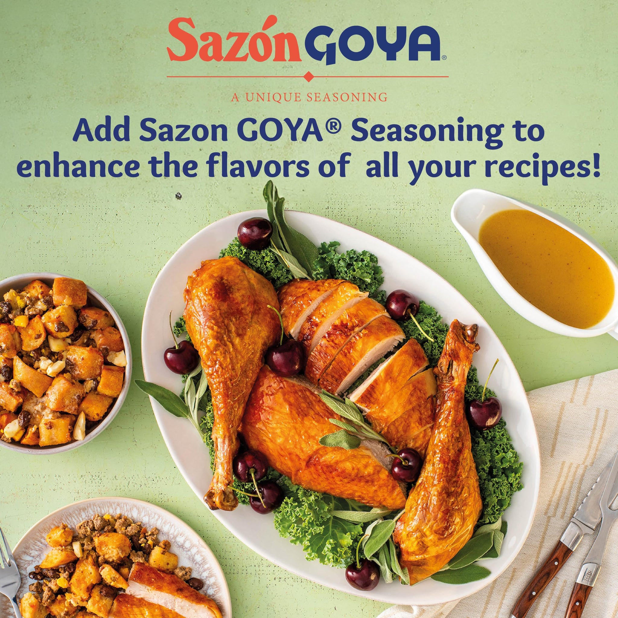 Goya Sazón Seasoning with Coriander & Annatto, Seafood, Pack of 3, 6.33 oz