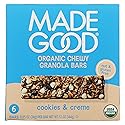 MadeGood Cookies & Crème Granola Bars, 6 Healthy Snack Bars, 0.85oz Each