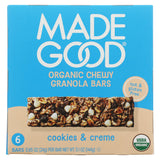 MadeGood Cookies & Crème Granola Bars, 6 Healthy Snack Bars, 0.85oz Each