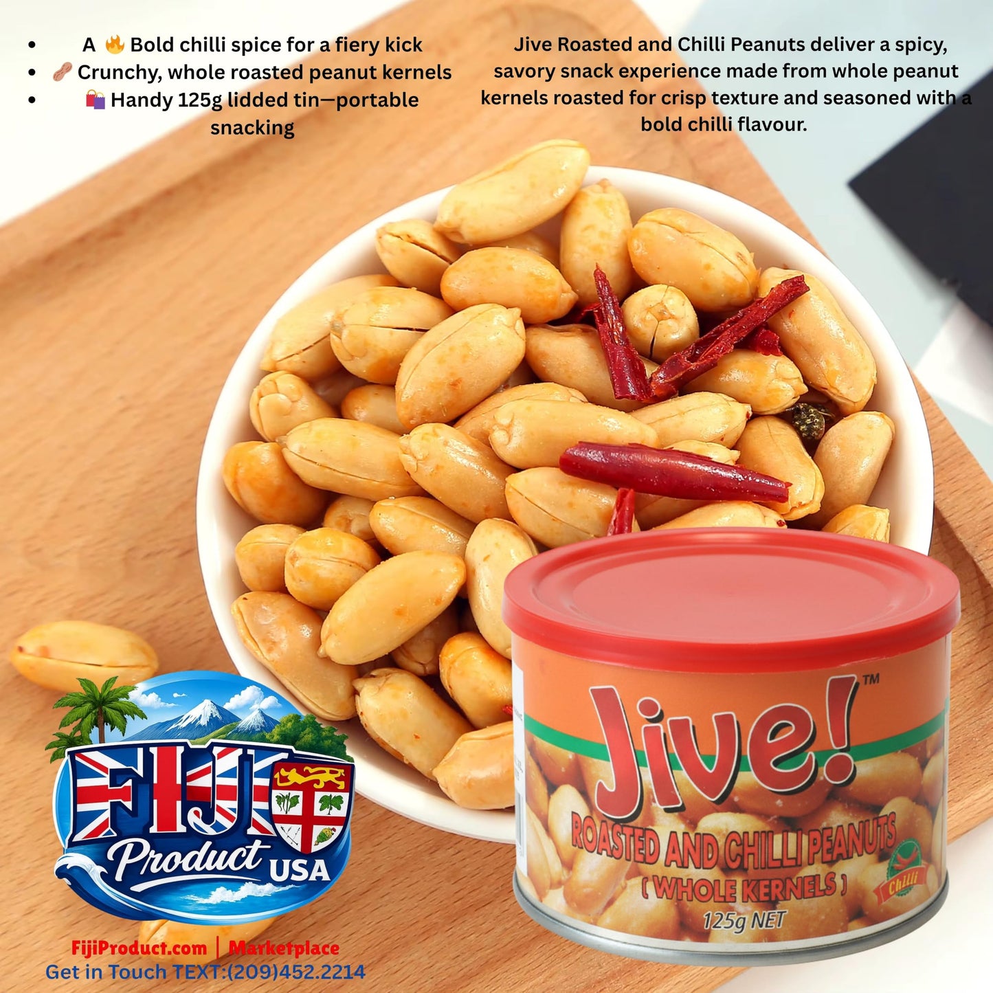 Jive - Light Salted Peanuts Cocktail, Party Snack, Plant-Based Protein, After School Snack, Roasted Chilli Peanuts, Salted Nuts, LASTING FRESHNESS