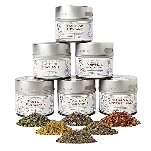 Salt-Free Gourmet Seasoning Collection | Artisanal Spice Blends Gift Set | Hand Crafted, Small Batch Spices | No Sodium | Non GMO, All Natural | GLP-1