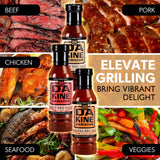Da Kine Hawaiian BBQ Sauce Gift Set - Original, Smoky & Spicy BBQ Sauce Sampler - Made with Pineapple Juice - Gourmet Barbecue Sauces for Grilling
