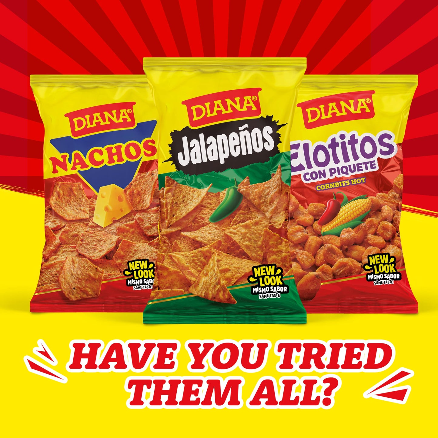 Diana Jalapeños, Nachos, Churritos and Quesitos Snack Variety Pack, 18 Bags, 16.8 Oz