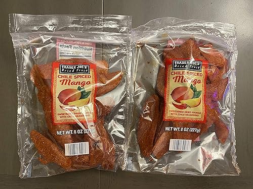 Trader Joe's Dried Chile Spiced Mango, 2 - 8 Oz Bags