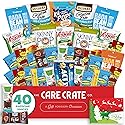 Christmas Allergy Friendly Snack Box (40 Variety Gluten Free, Dairy Free, Vegan Gift Basket Care Package) Popcorn, Pretzels, Fruit Strips, Fig Bar