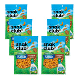 Snak Club Crunch Mix with Hidden Valley Ranch Seasoning, Toasted Corn, Chili Cheese Corn Jacks, Sesame Sticks, and Rye Chips, Kosher Snack, 2.5 oz