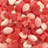 Gummy Candy Mix | 2-Pound Bag | Red & Pink Candy Assortment | Cherry Jelly Hearts, Tutti-Frutti Gummi Bears, Puffy Strawberry Gummies | Chewy Treats