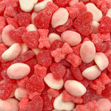 Gummy Candy Mix | 2-Pound Bag | Red & Pink Candy Assortment | Cherry Jelly Hearts, Tutti-Frutti Gummi Bears, Puffy Strawberry Gummies | Chewy Treats