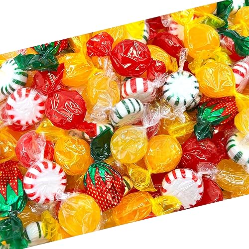 Hard Candy Party Mix | 6 Pound Bulk Bag | Starlight Mints, Strawberry, Cinnamon, Butterscotch, Fruit Flavors | Hard Candy Individually Wrapped