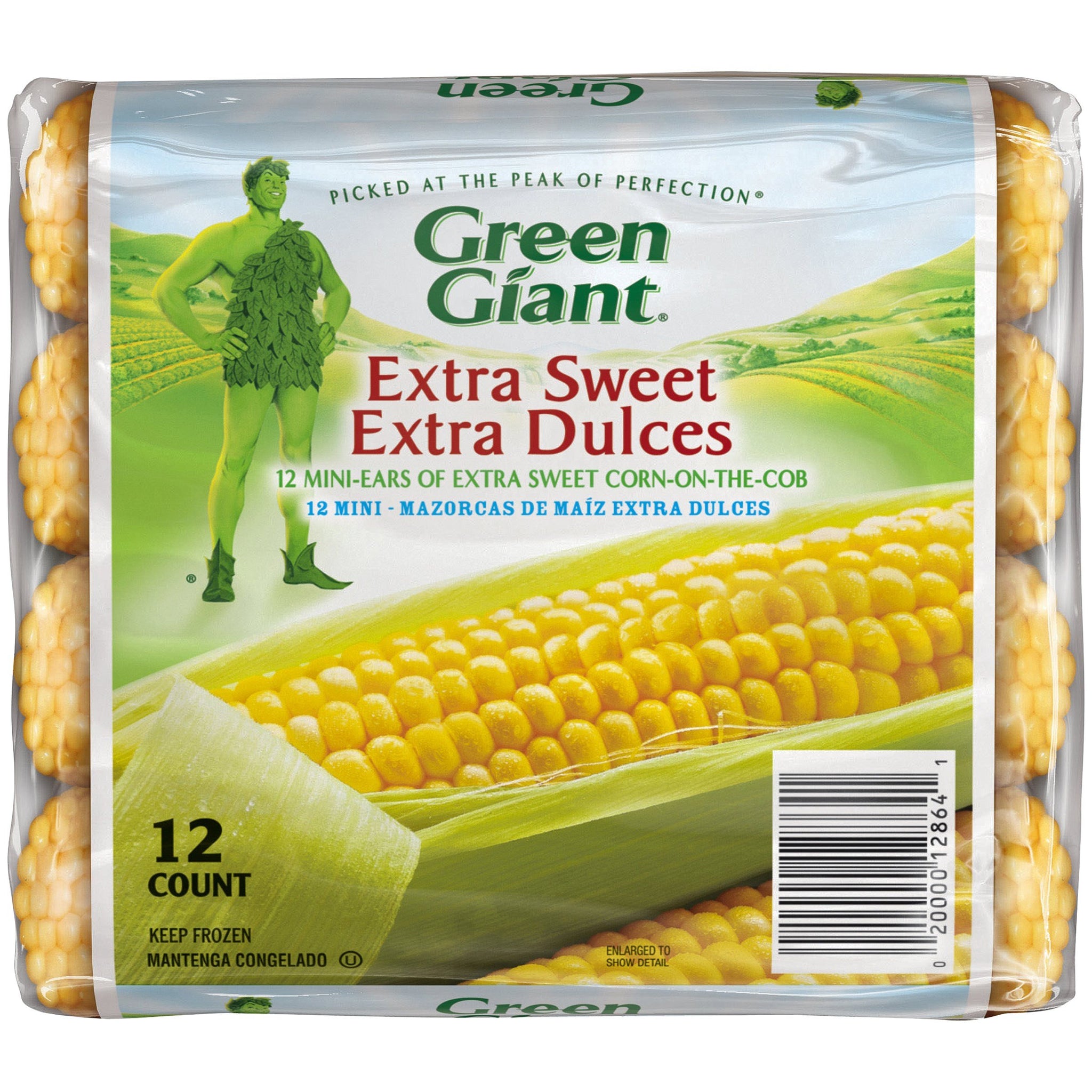 Green Giant Corn-On-The-Cob, Extra Sweet Mini Ears, 12 Count (Frozen)