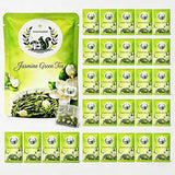YPHFPDDONT Premium Jasmine Green Tea Bags - Luxury Whole Leaf, Individually Wrapped Eco-Friendly Corn Fiber Sachets, Authentic Chinese Floral Tea, Hot