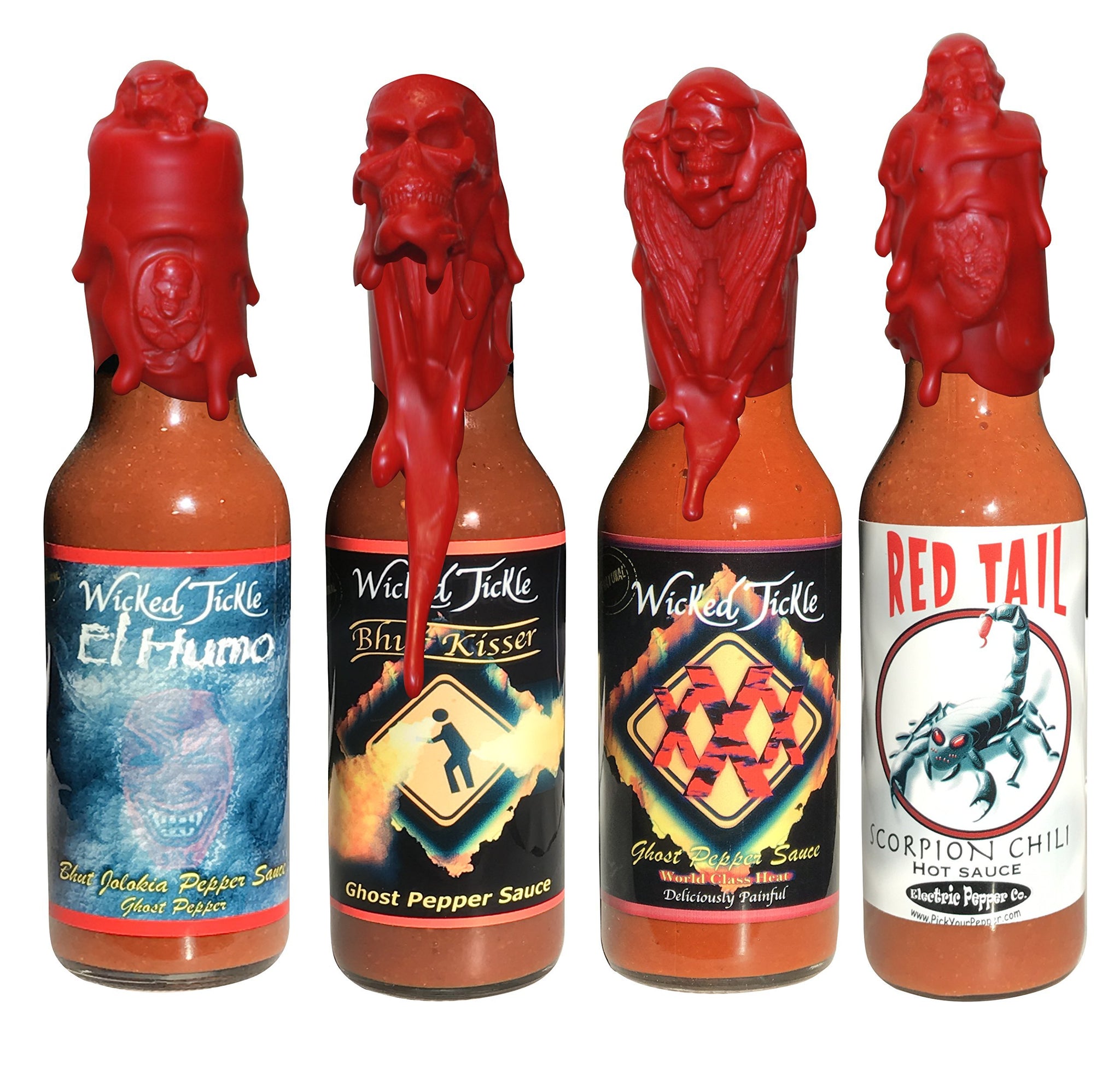 Ghost Pepper Hot Sauce Wicked Tickle XXX Chipotle Extra Hot World's Hottest Hot Sauce Gift Wax Sealed Wings