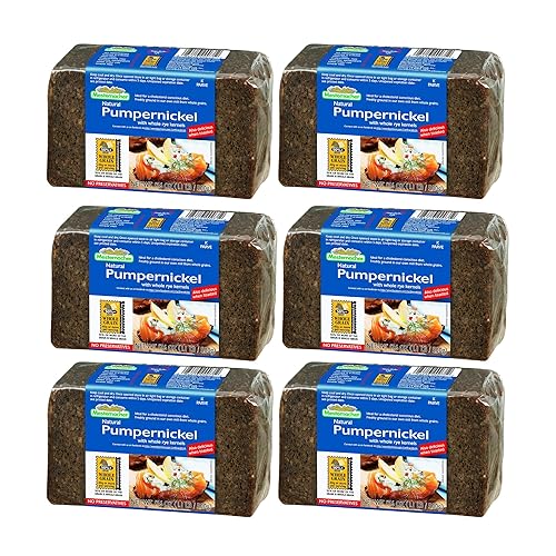 Mestemacher Pumpernickel Bread, 17.6 Oz - Authentic German Whole Rye Pumpernickel Bread, Dense European Bread, High Fiber, Non-GMO, Ready to Eat, Long