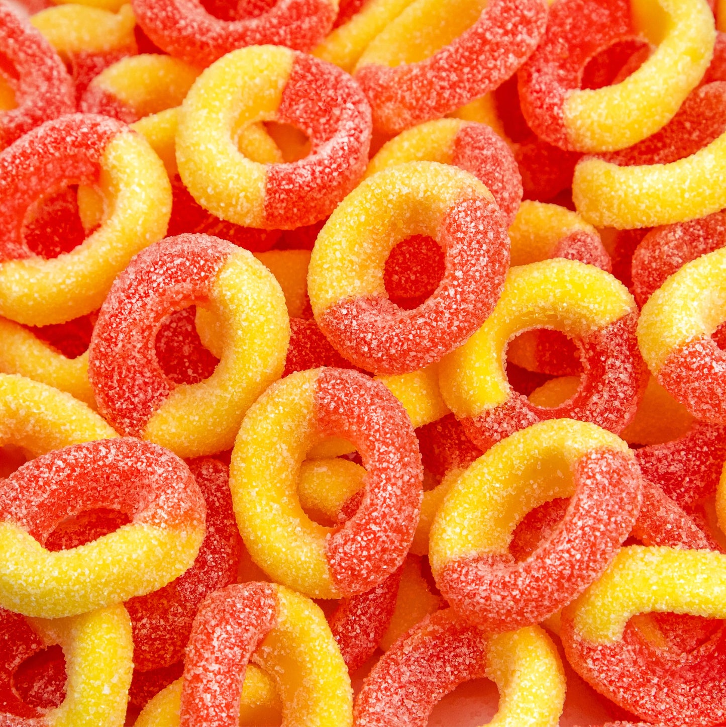 Peach Rings Gummy Candy | 2-Pound Bag | Sweet and Sour Candy | Peach Gummies for Snacking, Dessert Topping, Parties & Buffet Tables | Classic Gummy