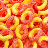 Peach Rings Gummy Candy | 2-Pound Bag | Sweet and Sour Candy | Peach Gummies for Snacking, Dessert Topping, Parties & Buffet Tables | Classic Gummy