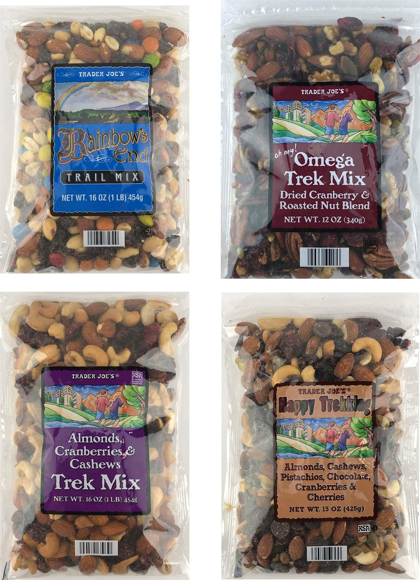 Trader Joe's Trail Mix Variety Pack (4 Pack)
