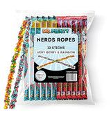 Nerds Rope Variety Pack (12 Count) Very Berry & Rainbow - 0.92oz, Bulk Individually Wrapped Nerd Ropes Candy, Chewy Gummies - By Dr. Variety