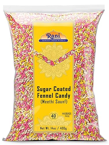 Rani Sugar Coated Fennel Candy 14oz (400g) ~ Indian After Meal Digestive Treat | Vegan | Gluten Friendly | NON-GMO | Kosher | Indian Origin