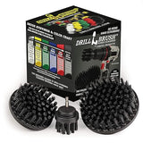 Ultra Stiff Drill Powered Cleaning Brush Set - Heavy Duty Industrial Stripping - Cordless Drill Power Scrubber Grill Brush for Household Cleaning