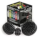 Ultra Stiff Drill Powered Cleaning Brush Set - Heavy Duty Industrial Stripping - Cordless Drill Power Scrubber Grill Brush for Household Cleaning