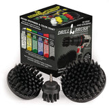 Ultra Stiff Drill Powered Cleaning Brush Set - Heavy Duty Industrial Stripping - Cordless Drill Power Scrubber Grill Brush for Household Cleaning