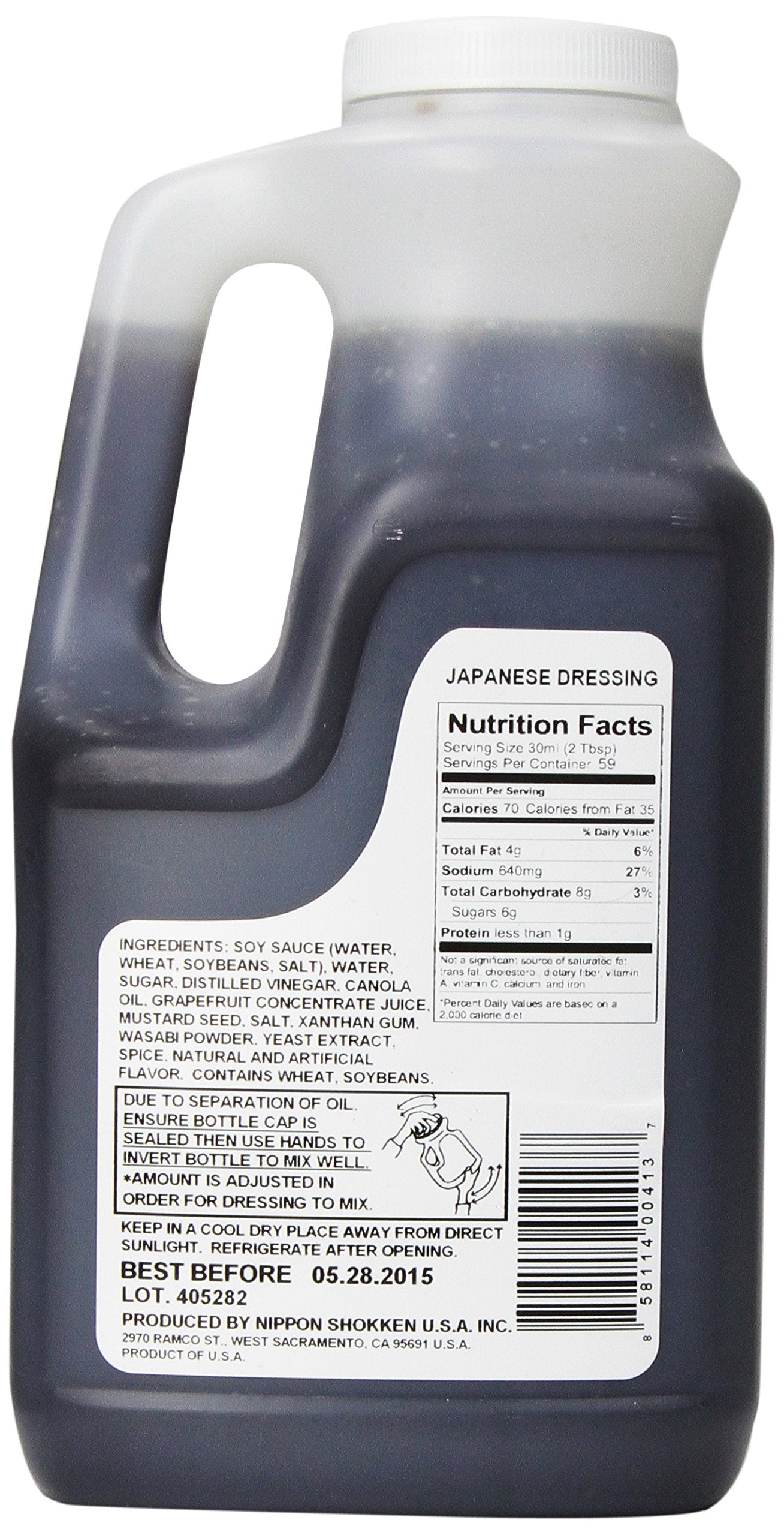 Nippon Shokken Japanese Wasabi Dressing, 60 Ounce