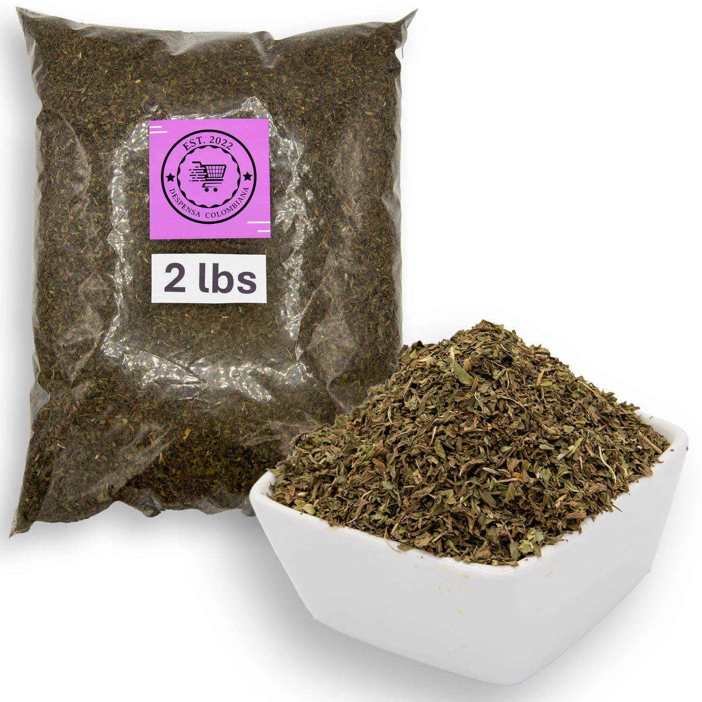 2 lbs Spearmint Tea Loose Leaf - Yerbabuena Bulk for Tea, Cooking and more! - Despensa Colombiana 32.00 oz - Dried Spearmint Leaves Bulk ideal