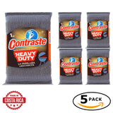 El Contraste Heavy Duty Grill Sponge - 5 Pack Steel Scrub Sponges, Durable BBQ Scrubber for Hard Surfaces, Multi-Use Dishwashing, Long-Lasting Kitchen