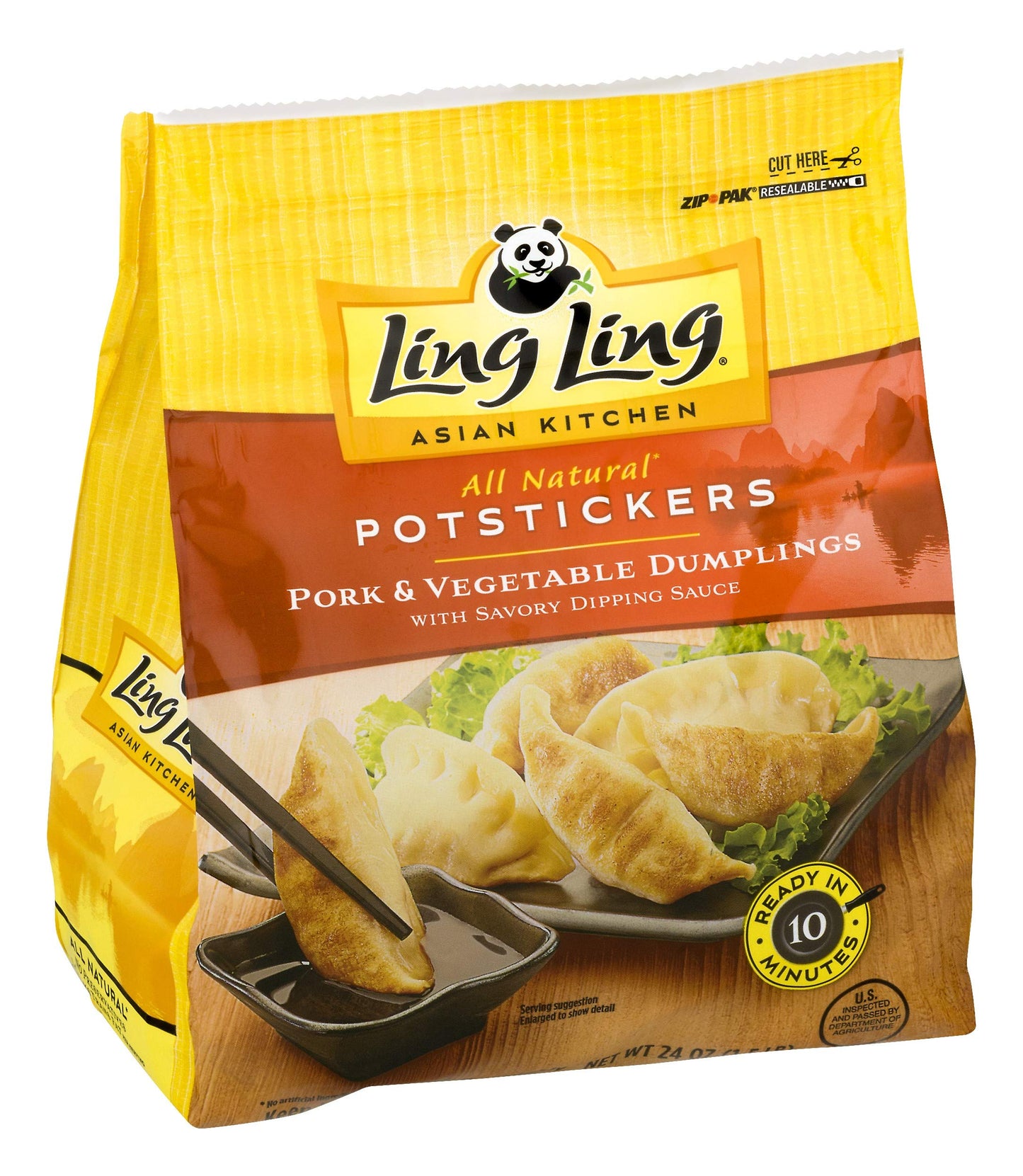 LING Potstickers Frozen Pork & Vegetable 24 Ounce
