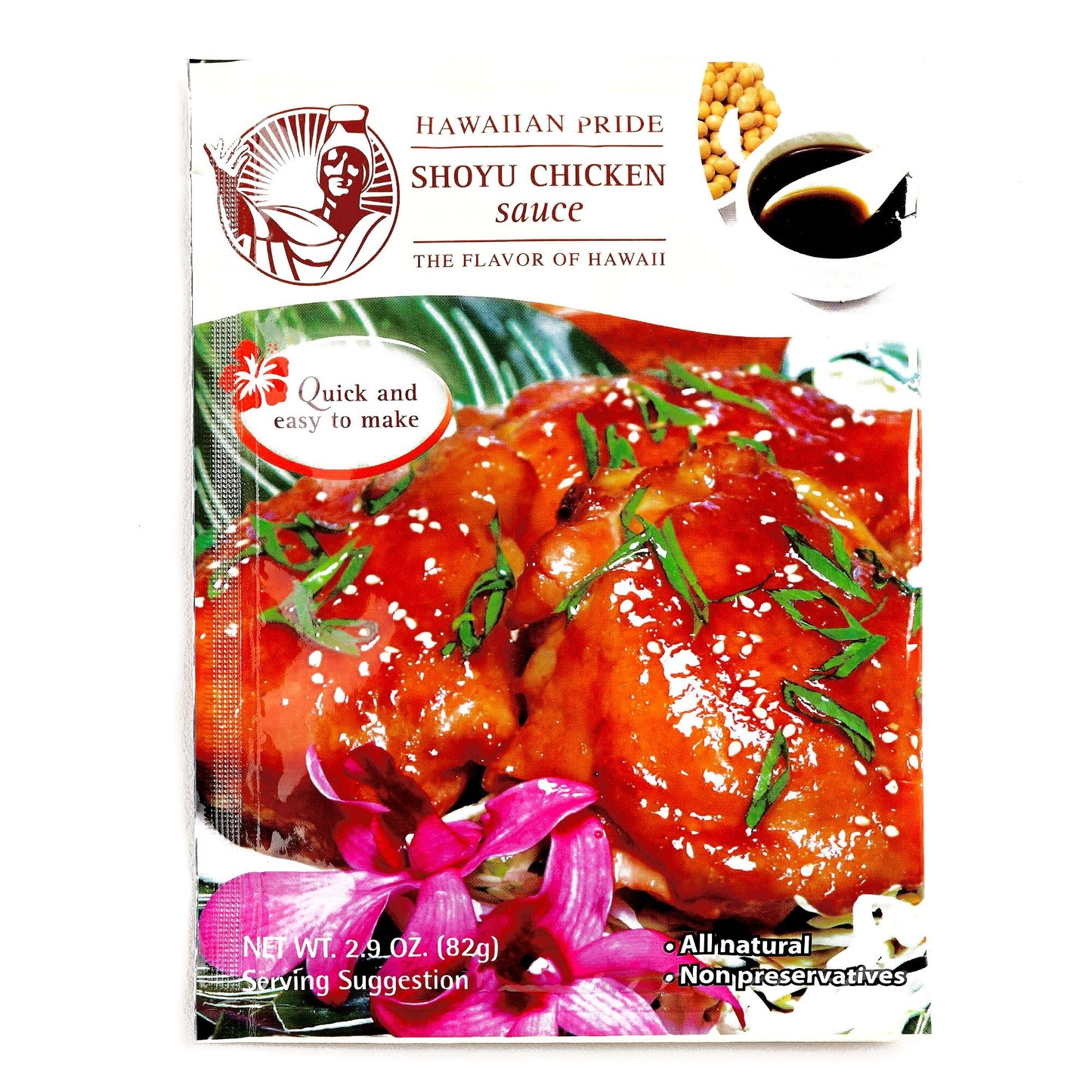 Hawaiian Pride Shoyu Chicken Sauce 2.9 oz each (1 Item Per Order)